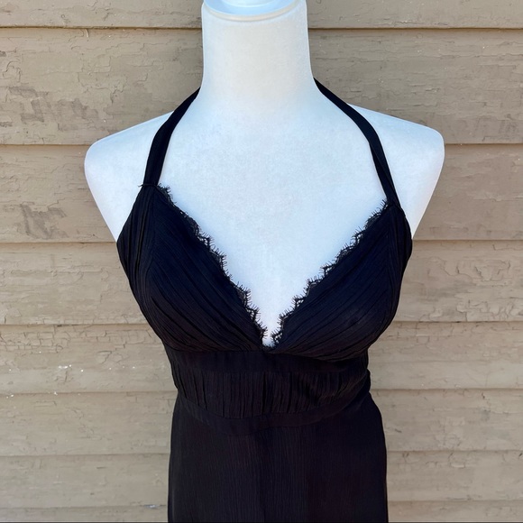 WHBM silk halter dress with lace detailing! - Picture 2 of 7